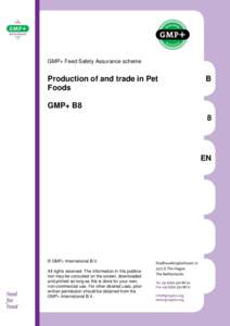 GMP+ Feed Safety Assurance scheme