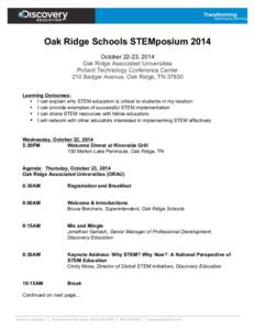 Oak Ridge Associated Universities / Tennessee / Geography of the United States / Oak Ridge /  Tennessee / Knoxville metropolitan area / Manhattan Project