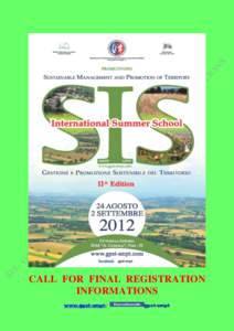 CALL FOR FINAL REGISTRATION INFORMATIONS www.gpst-smpt; gpst-smpt