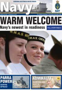 SERVING AUSTRALIA WITH PRIDE  Navy olume 55, No. 1, February 2, 2012 Volume