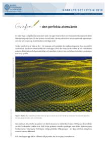 NOBELPRISET I FYSIK 2010 P O P U L Ä R V E T E N S K A P L I G I N F O R M AT I O N – den perfekta atomväven En tunn flaga vanligt kol, bara en atom tjock, har gjort Andre Geim och Konstantin Novoselov till årets No