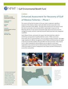 Deepwater Horizon oil spill / Hawaiian cuisine / Lutjanidae / Red snapper / Stock assessment / Gulf of Mexico / Deepwater Horizon / National Fish and Wildlife Foundation / Overfishing / Fish / Geography of the United States / Fisheries science