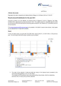 Dividend / National Bank of Belgium / Short / UBS / Interest rate / Euro / Investment / Financial economics / Finance