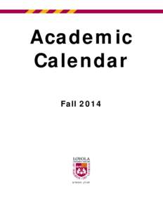 Microsoft Word - Academic Calendar Fall 2014.doc