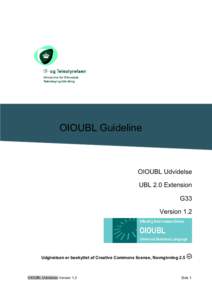 OIOUBL Guideline  OIOUBL Udvidelse UBL 2.0 Extension G33 Version 1.2