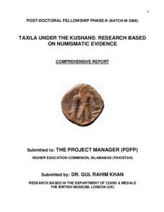 Taxila the Historic City: Research based on Numismatic Study