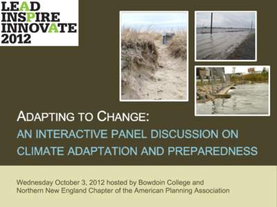 Effects of global warming / Current sea level rise / Academia / Education / Knowledge / Bowdoin College / New England Association of Schools and Colleges / New England Small College Athletic Conference