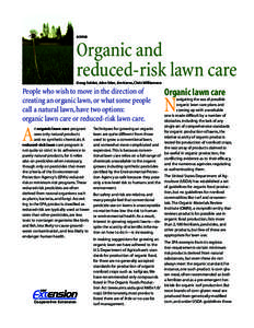 A3958  Organic and reduced-risk lawn care Doug Soldat, John Stier, Jim Kerns, Chris Williamson