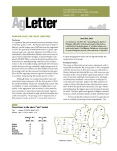 The Agricultural Newsletter from the Federal Reserve Bank of Chicago AgLetter  Number 1952