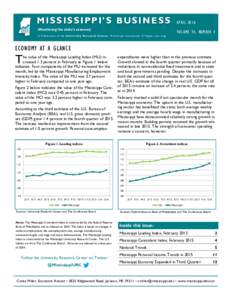 M I S S I S S I P P I ’ S BU S I N E S S Monitoring the state’s economy APRIL 2016 VOLUME 74, NUMBER 4