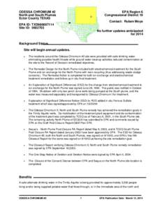 Aquifers / Occupational safety and health / Water pollution / Hydrology / Hexavalent chromium / Groundwater / United States Environmental Protection Agency / Environmental remediation / Chromium / Pollution / Environment / Water