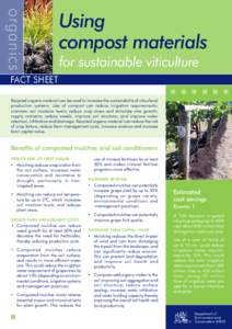 organics  Using compost materials for sustainable viticulture