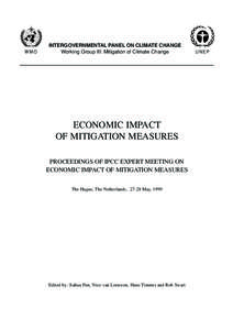 WMO  INTERGOVERNMENTAL PANEL ON CLIMATE CHANGE Working Group III: Mitigation of Climate Change  ECONOMIC IMPACT