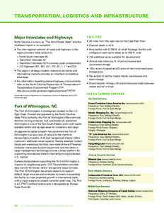 Transportation, Logistics and infrastructure  Major Interstates and Highways Facilities