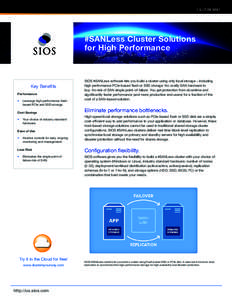 SIOS Technology Corp. / Solid-state drive / PCI Express / Replication / Computer cluster / Database / Computing / Fault-tolerant computer systems / Computer hardware