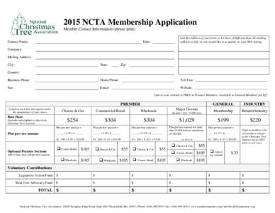 National Christmas Tree Association / Christmas tree / Retail / Christmas / Christmas tree farming / Credit card