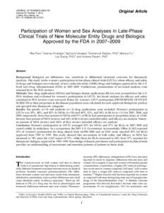 Original Article  JOURNAL OF WOMEN’S HEALTH Volume 22, Number 7, 2013 ª Mary Ann Liebert, Inc. DOI: [removed]jwh[removed]