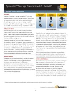 Symantec™ Storage Foundation 6.1: SmartIO Overview: Storage Management Overview SmartIO in Symantec™ Storage Foundation 6.1 for Linux enables customers to ensure storage Quality of Service (QoS) at the application le