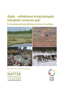 Ájddo – reflektioner kring biologisk mångfald i renarnas spår En kunskapssammanställning om renar och renbete Red. Håkan Tunón & Brita Stina Sjaggo