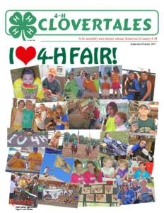 4-H  Clovertales A bi-monthly newsletter about Somerset County 4-H September/October 2011