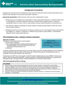 Microsoft Word - Carbapenem Antimicrobial Stewardship Backgrounder 3.doc