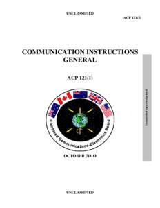 COMMUNICATIONS INSTRUCTIONS - GENERAL