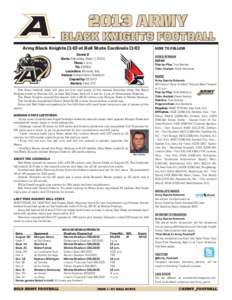 2013 Army  black knights Football Army Black Knights[removed]at Ball State Cardinals (1-0)  ®