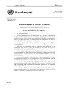 United Nations  General Assembly A/RES[removed]Distr.: General