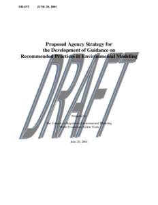 Proposed Agency Strategy for the Development of Guidance on Recommended Practices in Environmental Modeling