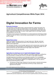 ACWPDigital Innovation for Farms - The Warren Centre for Advanced Engineering