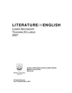 Microsoft Word - Lower Sec Lit Teaching Syllabus _2007_.doc