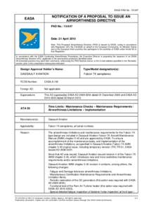 Trijets / European Aviation Safety Agency / Airworthiness / Dassault Falcon / Aircraft maintenance / 7X / Dassault Aviation / Aviation / Transport / Dassault Falcon 7X