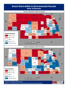 Social Vulnerability to Environmental Hazards State of Nebraska County Comparison within the Nation Dawes Sioux