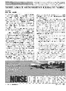 MORE ABOUT AUTOMOTIVE EXHAUST NOISE  ~ l a u m s pnn l not to uuw the veh~oleto brrsth the ADR Enroxemrnt at mumerf i m g shops, with financla~