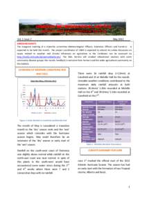 DOMINICA METEOROLOGICAL SERVICE MONTHLY AGRO-METEOROLOGICAL BULLETIN Vol. 1 Issue 2 May 2012