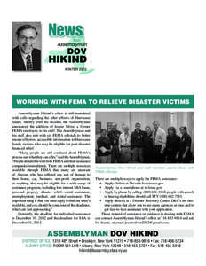 News from Assemblyman  DOV