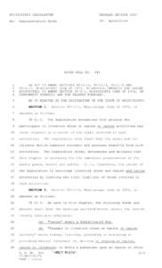 MISSISSIPPI LEGISLATURE  REGULAR SESSION 2007 By: