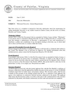 County of Fairfax, Virginia To protect and enrich the quality of life for the people, neighborhoods and diverse communities of Fairfax County DATE:  June 17, 2013