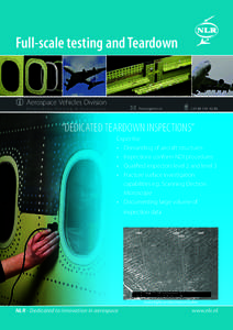 Full-scale testing and Teardown  Aerospace Vehicles Division S t r u c t u r e s  T e s t i n g