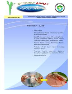 Issue 2: FebruaryA Biannually Published Scientific Newsletter of the Ethiopian Health & Nutrition Research Institute (EHNRI)  THIS ISSUE AT A GLANCE