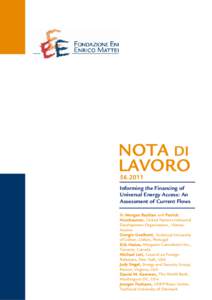 NOTA DI LAVOROInforming the Financing of Universal Energy Access: An