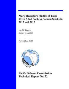 ADULT MARK-RECAPTURE STUDIES OF TAKU RIVER