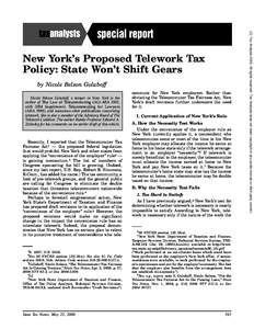 by Nicole Belson Goluboff Nicole Belson Goluboff, a lawyer in New York is the author of The Law of Telecommuting (ALI-ABA 2001, with 2004 Supplement), Telecommuting for Lawyers (ABA 1998), and numerous other publications