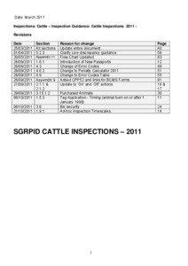 Cattle Inspection Guidance –