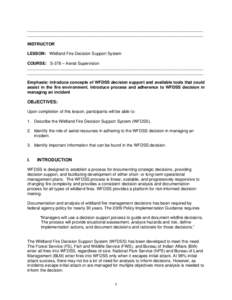 S378 WFDSS Module - Aerial Supervision