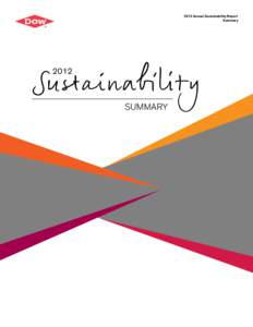 2012 Annual Sustainability Report Summary Sustain abilit y 2012