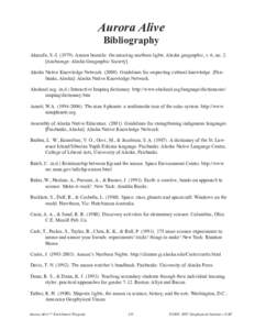 Indigenous languages of Alaska / Research / Geophysical Institute / Fairbanks /  Alaska / Alaska Native Language Center / University of Alaska System / International Arctic Research Center / Inupiat language / National Bilingual Materials Development Center / University of Alaska Fairbanks / Alaska / Association of Public and Land-Grant Universities