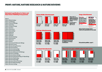 PRINT: NATURE, NATURE RESEARCH & NATURE REVIEWS  12 | Recruitment Options 2012 | Naturejobs 140mm wide 5 1/2 ” wide