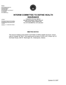 Members Rep. Scott Reske, Chairperson Rep. David Orentlicher Rep. Michael Ripley Rep. David Frizzell Sen. Patricia Miller, Vice-Chairperson