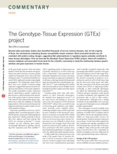 The Genotype-Tissue Expression (GTEx) project